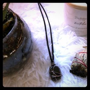🌙 handmade wire-wrapped crystal necklace 🌙